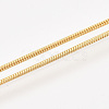Brass Round Snake Chain Necklace Making MAK-T006-11B-G-3