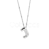 1pc Brass Chain with Alloy Letter Pendants Necklaces NJEW-LP0001-41J-P-1
