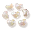 UV Plating Rainbow Iridescent Transparent Acrylic Beads OACR-C007-04B-1