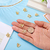 8Pcs 4 Styles Brass Micro Pave Cubic Zirconia Pendants KK-TA0002-33-5