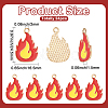 24Pcs Firefighting Theme Alloy Enamel Pendants ENAM-SC0007-23-2