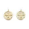 Brass Micro Pave Clear Cubic Zirconia Pendants KK-C006-34G-2