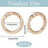 SUNNYCLUE 30Pcs Alloy Spring Gate Rings FIND-SC0009-08-2