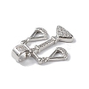 Rack Plating Brass Micro Pave Cubic Zirconia Pendants KK-F848-04P-3