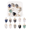 10Pcs 10 Style Natural Gemstone Pointed Pendants G-LS0002-04-1