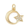 Rack Plating Brass Micro Pave Cubic Zirconia Pendants KK-H509-02G-01-1