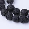 Natural Lava Rock Beads Strands G-Q462-12mm-24-1