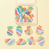 16Pcs 8 Style Acrylic Cabochons MACR-FS0001-46-1