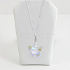 Butterfly Glass Car Hanging Pendant HJEW-DC0001-04-6