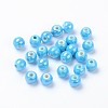 Glazed Porcelain Round Beads PORC-S489-6mm-08-1