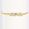 Mother's Day Brass Micro Pave Clear Cubic Zirconia Link Bracelets WG036C8-05-1