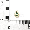 Teardrop Brass Micro Pave Cubic Zirconia Cabochons KK-P345-13G-B07-3