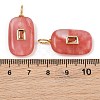 Cherry Quartz Glass Pendants KK-B157-43G-03-3