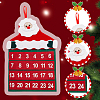 Santa Claus Non-woven Fabric Christmas Countdown 24 Days Calendar Pendant Decoration HJEW-WH0042-84-3