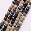 Natural Polychrome Jasper/Picasso Stone/Picasso Jasper Bead Strands G-K146-71-3mm-1