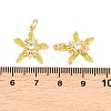 Brass Clear Cubic Zirconia Pendants KK-F931-11G-3