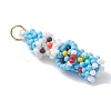 Easter Glass Seed Beaded Dwarf Pendants PALLOY-MZ01037-03-3