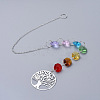 Chandelier Suncatchers Prisms Octogon Glass Chakra Hanging Pendant AJEW-G025-C02-1