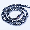 Electroplate Glass Beads Strands EGLA-A034-P6mm-B-3