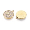 304 Stainless Steel and Enamel Pendants STAS-T068-79B-2