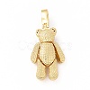 Rack Plating Brass Micro Pave Cubic Zirconia Pendants KK-G456-24G-3