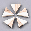 Translucent Opaque Resin & Wood Cabochons CRES-N028-001A-2