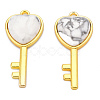 Natural Howlite Pendants G-N326-158-18-3
