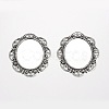 Oval Tibetan Style Alloy Cabochon Settings PALLOY-K109-78AS-RS-1