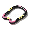 Spray Painted Alloy Spring Gate Ring PALLOY-P292-02-4