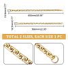2Pcs 2 Style CCB Plastic Rectangle Cross Chain Bag Straps AJEW-CA0003-30-3