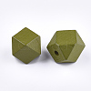 Painted Natural Wooden Beads WOOD-Q040-017A-05-2