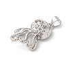 Rack Plating Octopus Brass Pendants KK-Z056-03P-2