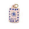 Printed 304 Stainless Steel Pendants STAS-B125-03B-G-1