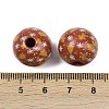 Christmas Printed Schima Wood European Beads WOOD-I015-01J-3