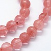Cherry Quartz Glass Beads Strands G-I199-28-10mm-3