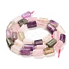 Natural Rose Quartz & Amethyst & Prehnite & Yellow Quartz Beads Strands G-G068-A22-01-3