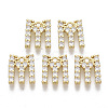 Brass Micro Pave Cubic Zirconia Charms KK-T060-05-M-G-NF-1