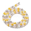 Electroplated Glass Beads Strands GLAA-B013-01B-3