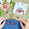 Baking Painted Alloy Pendant Locking Stitch Markers HJEW-AB00118-3