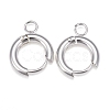 201 Stainless Steel Huggie Hoop Earring Findings STAS-P283-01A-S-3