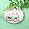 Glass Seed Braided Eye Chandelier Earrings EJEW-MZ00086-3