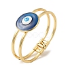 Rack Plating Brass Enamel Evil Eye Hollow Bangles for Women BJEW-H607-01G-2