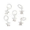 925 Sterling Silver Pave Clear Cubic Zirconia Charms STER-A049-08D-S-1