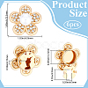 6Pcs Flower Alloy Plastic Cufflinks FIND-CY0001-65A-2
