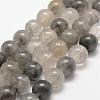 Natural Cloudy Quartz Beads Strands G-E376-6mm-01-2