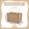 Reusable Jute Tote Bags LS-AJEW-WH0816-490-2