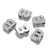 Alloy Letter Slide Charms RB-F034-01B-P-RS-3