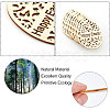 50Pcs 5 Style Easter Unfinished Wood Pendant Ornaments WOOD-GF0002-01-6