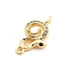 Brass Micro Pave Cubic Zirconia Pendants KK-M321-01F-G01-2