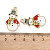 Christmas Theme Rack Plating Alloy Pendants X-FIND-M020-04G-07-3
